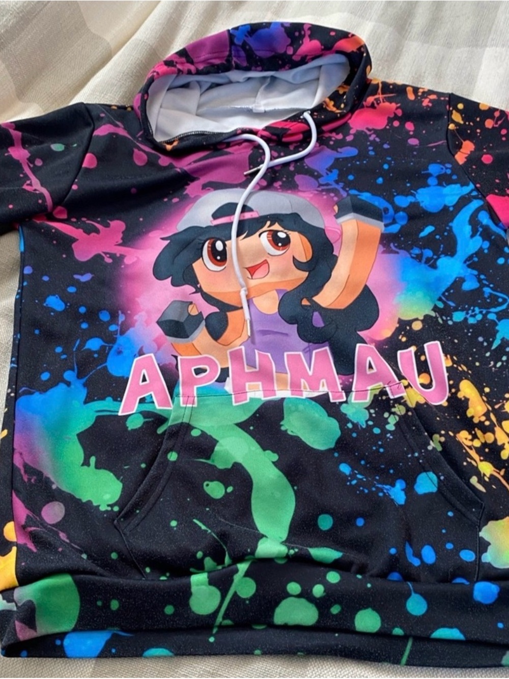 Kids' Black Rainbow Splash Graphic Jacket - Picture 2 of 3